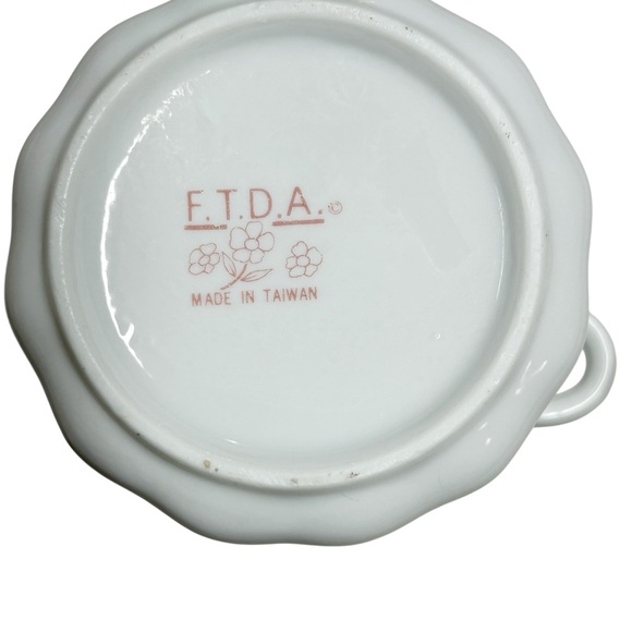 Vintage FTD White Floral Ceramic Sugar Coffee Tea Canister Jar with Spoon & Lid - Picture 6 of 10